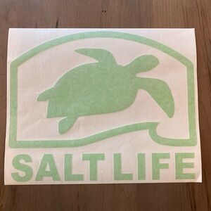 Salt Life Lime Sea Turtle Salt Life Decal 12” NEW SAD1104